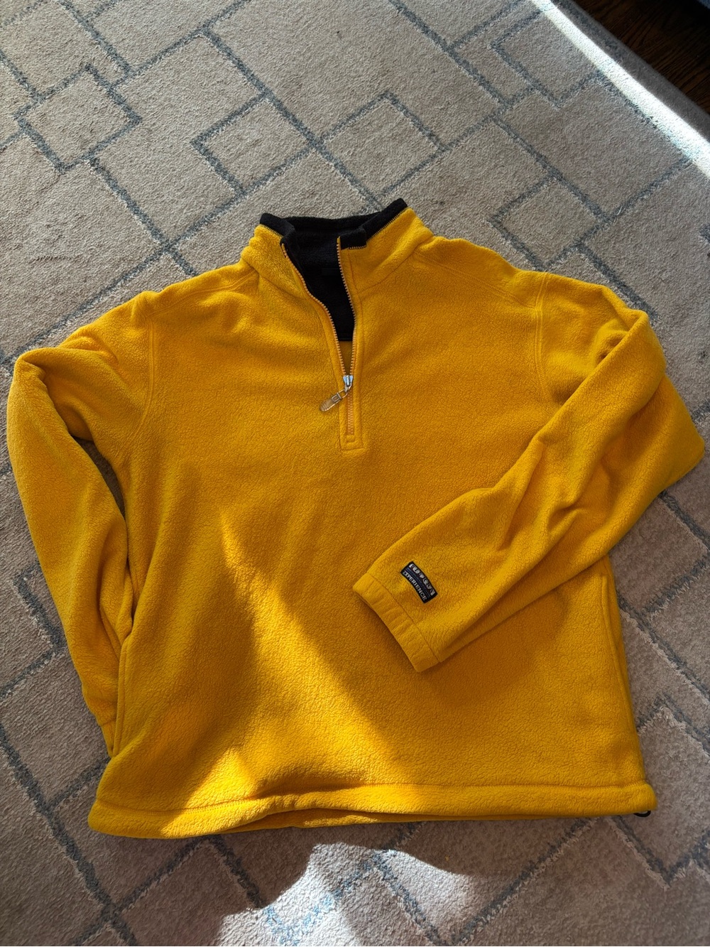 Serra Men's Yellow Quarter-Zip Fleece Pullover